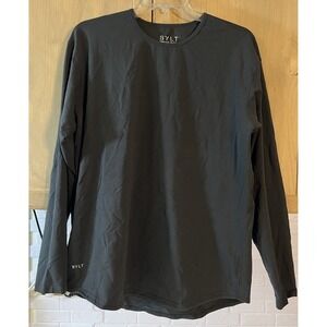 BYLT Shirt Mens XXL Dark Gray Premium Basics Drop Cut L/S Performance LS Gym‎